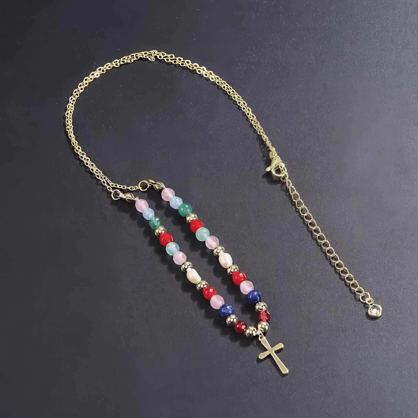 Klerona & Co Beaded Cross Necklace - Klerona & Co