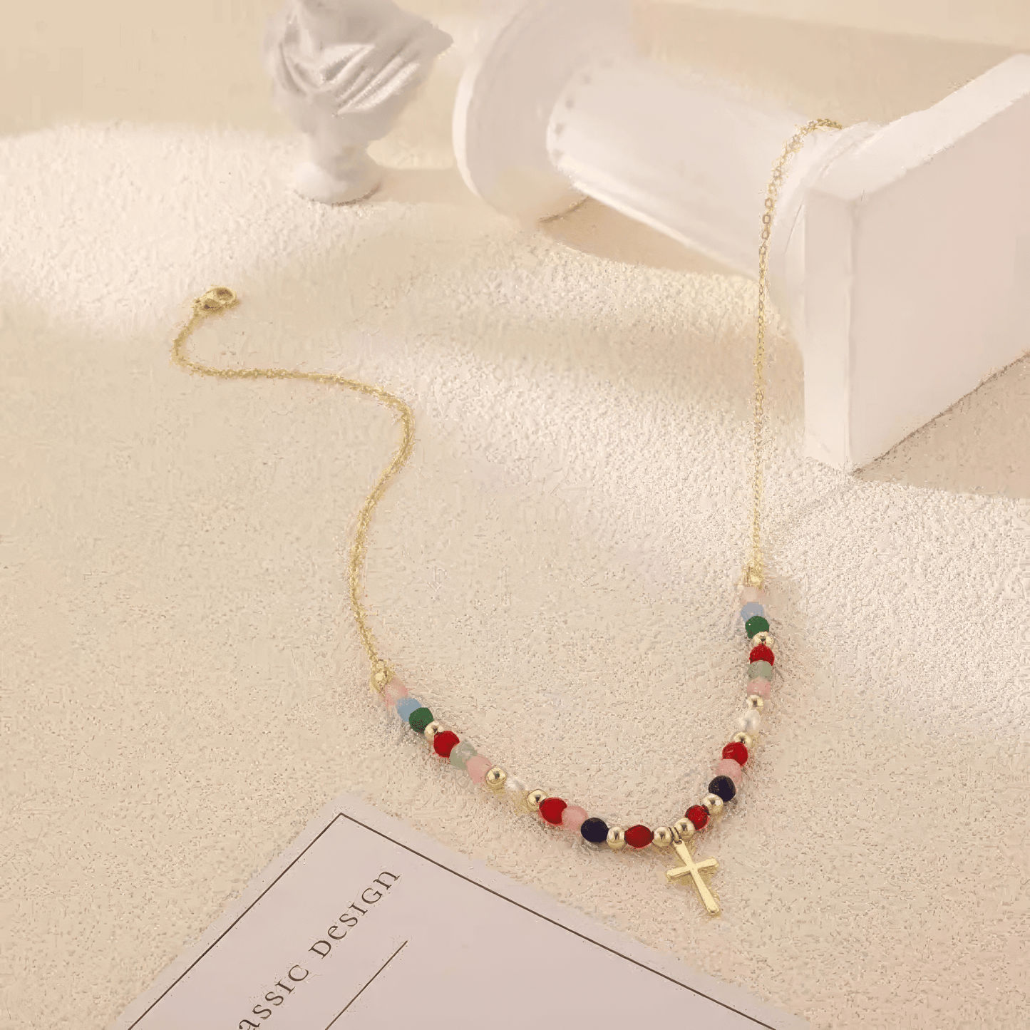 Klerona & Co Beaded Cross Necklace - Klerona & Co