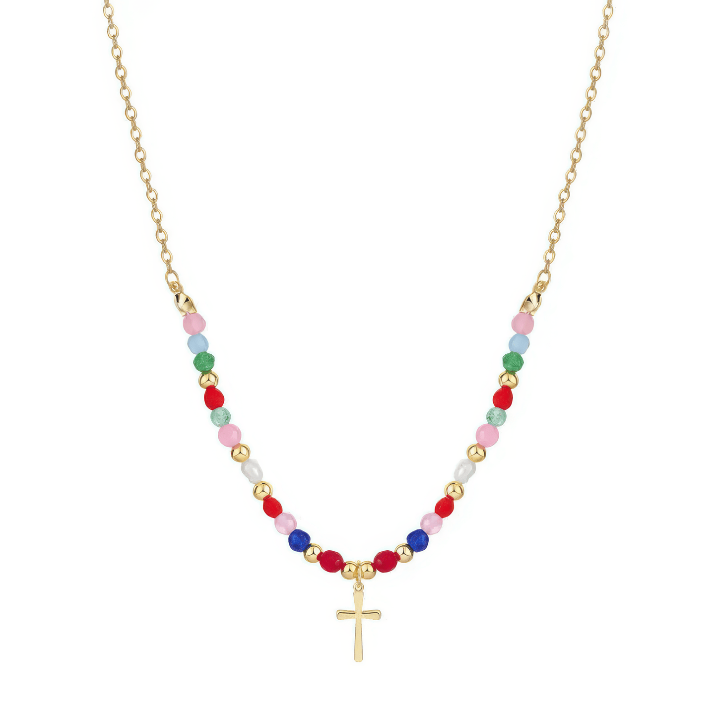 Klerona & Co Beaded Cross Necklace - Klerona & Co