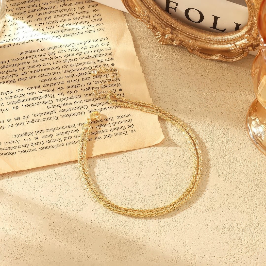 Sterling silver layered anklet – Klerona & Co timeless ankle jewelry design