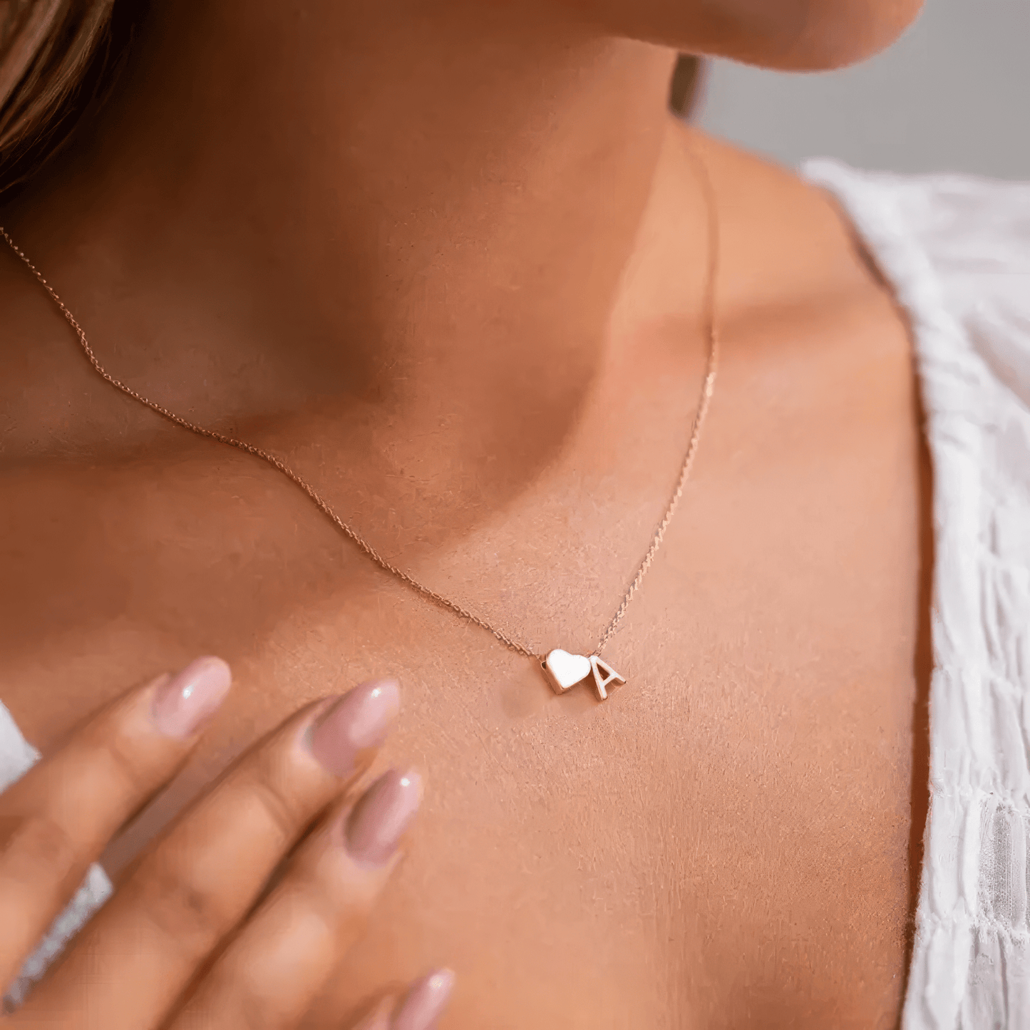 Klerona & Co Heart Initial Necklace - Klerona & Co