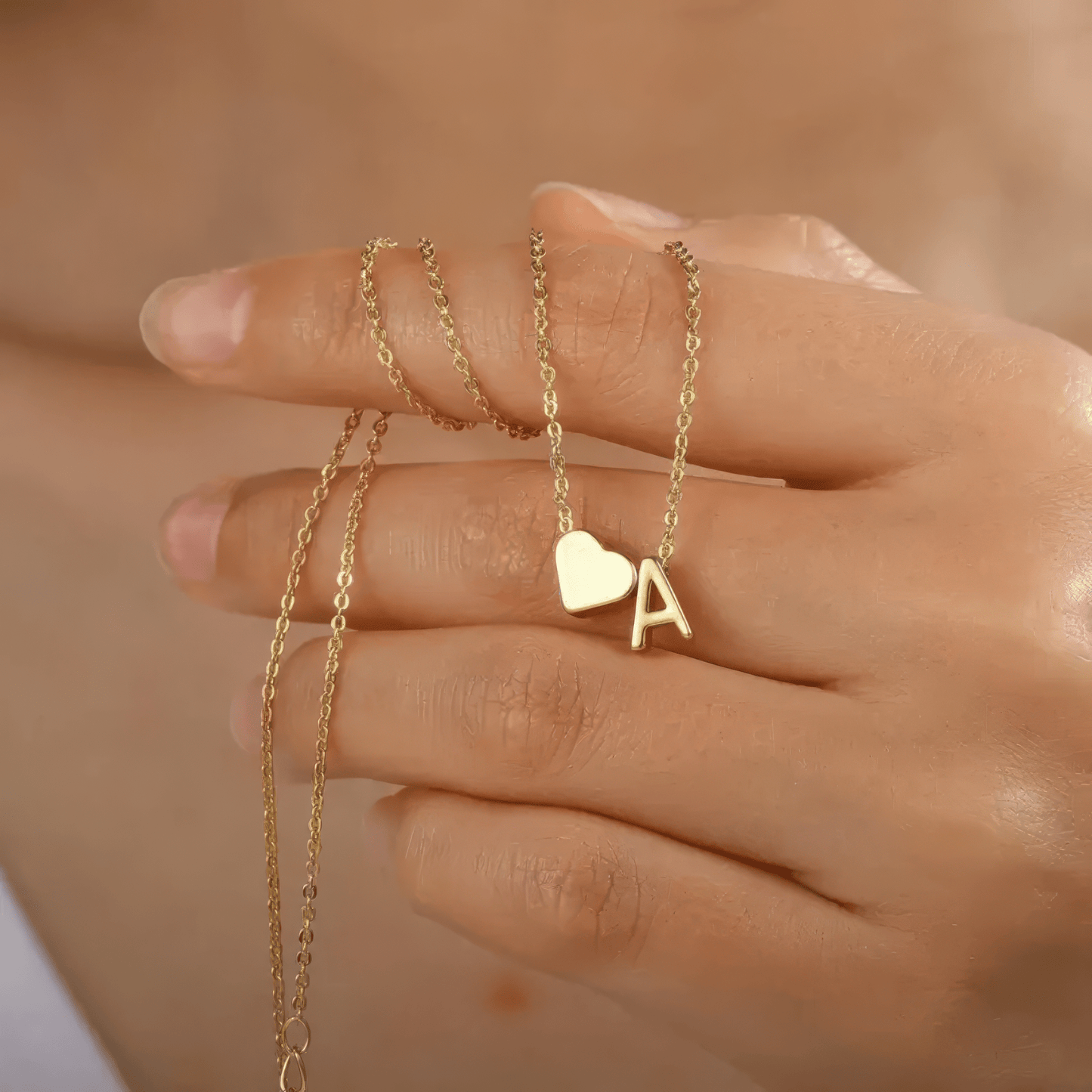 Klerona & Co Heart Initial Necklace - Klerona & Co