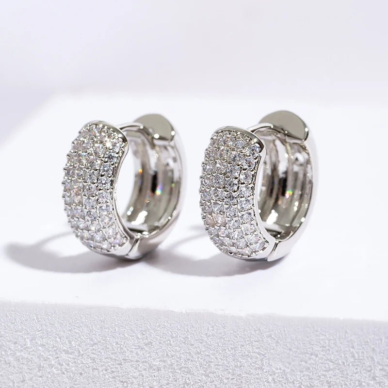 Klerona & Co pavé hoop earrings – gold-plated hoops with sparkling cubic zirconia