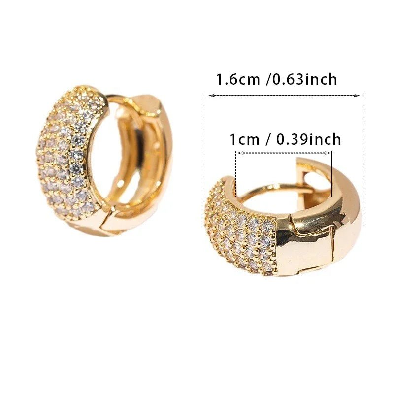 Klerona & Co gold pavé hoop earrings – timeless accessory for day-to-night wear
