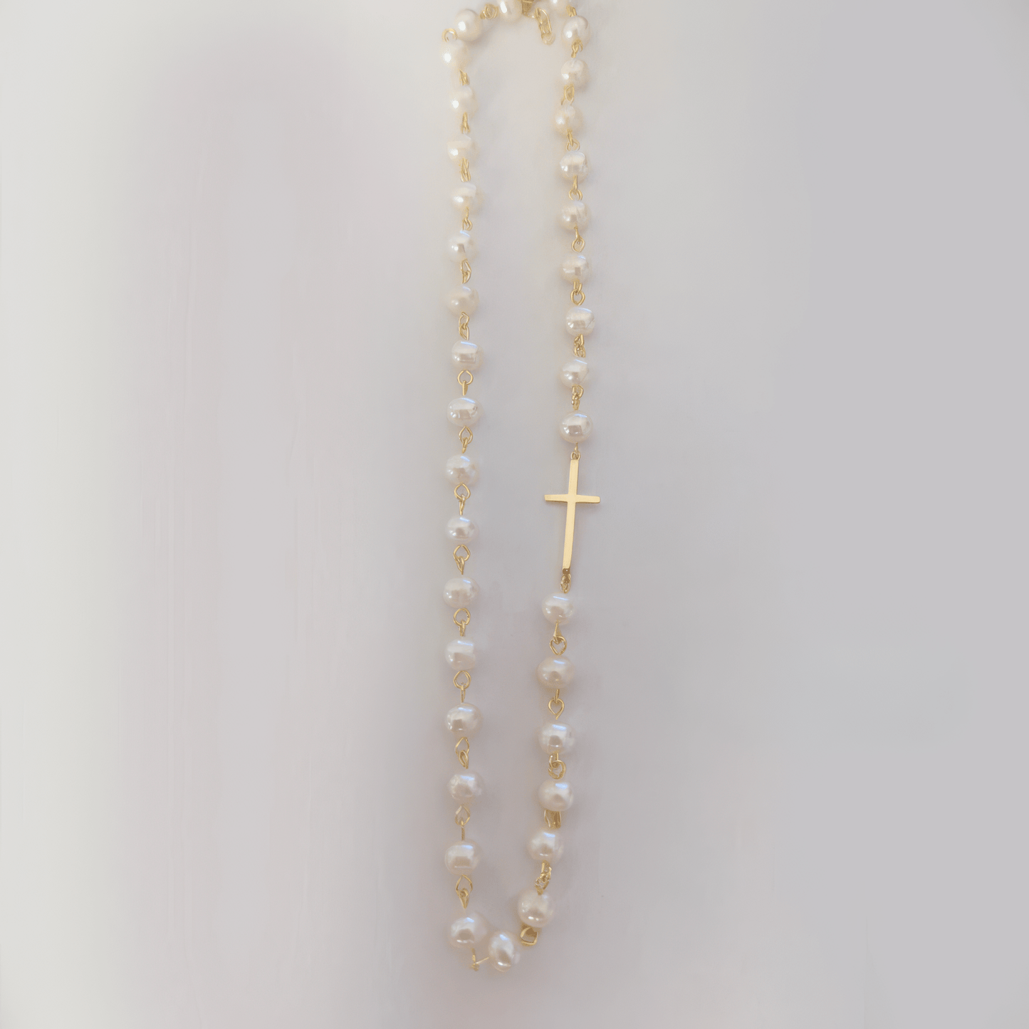 Klerona & Co Pearl Cross Necklace - Klerona & Co