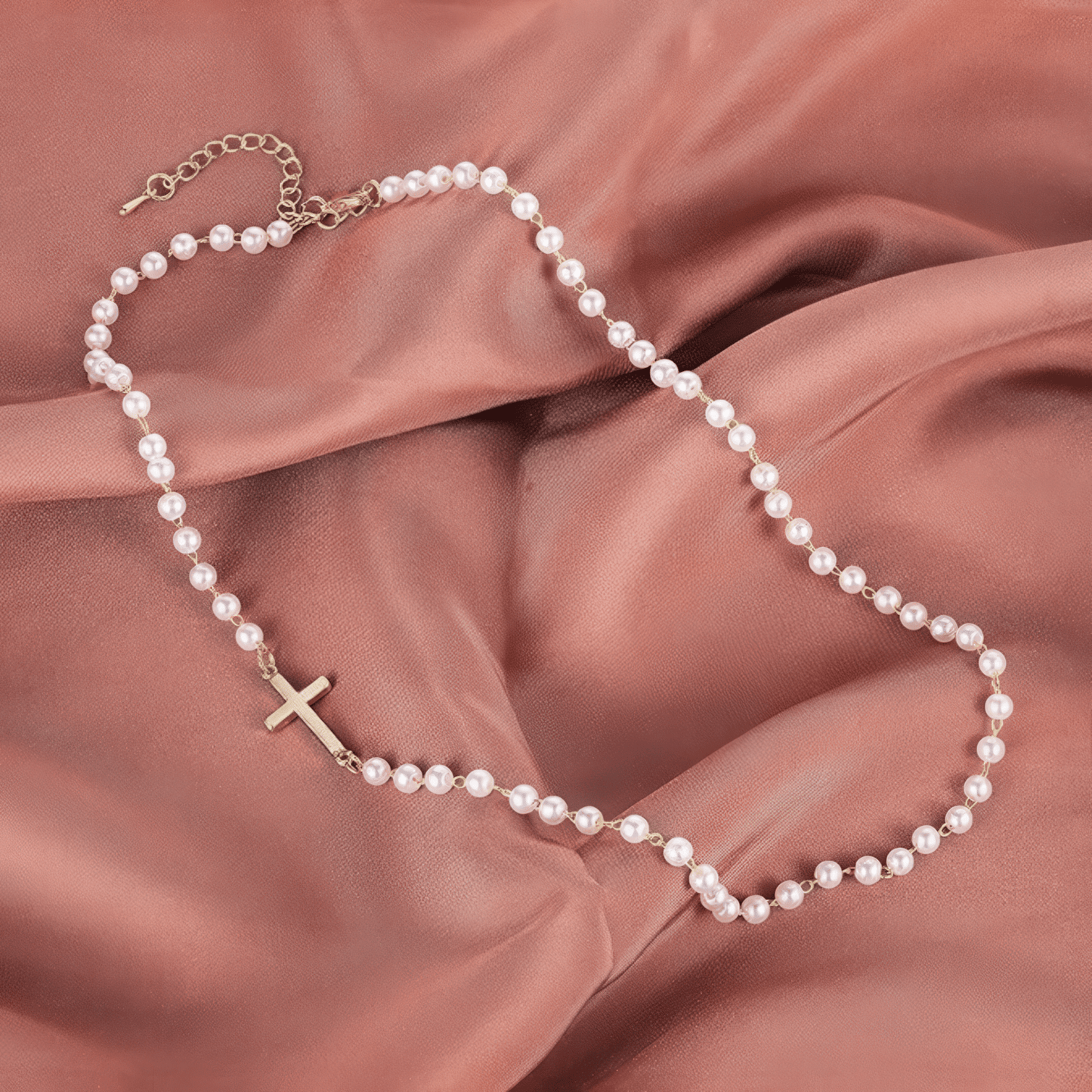 Klerona & Co Pearl Cross Necklace - Klerona & Co