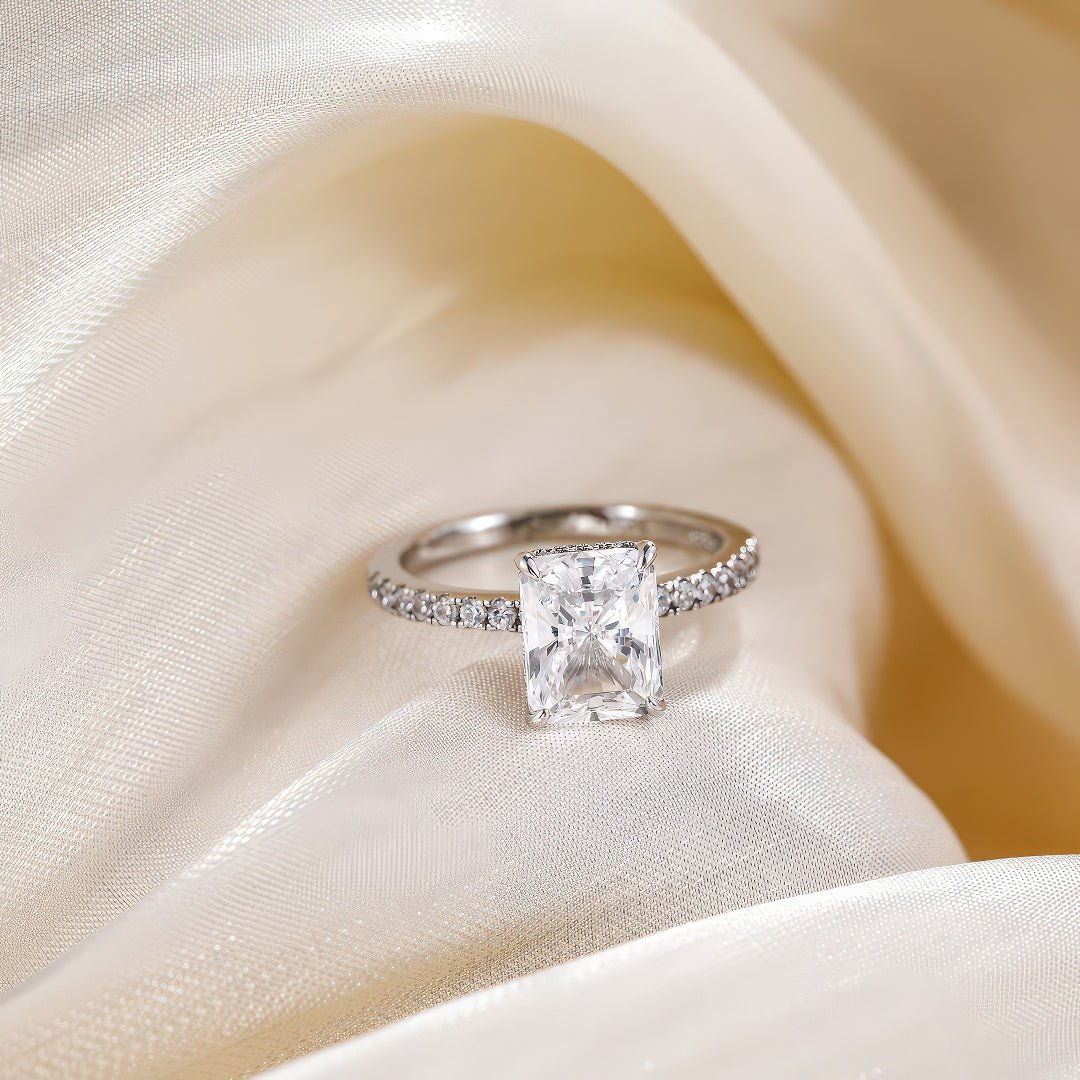 Klerona & Co travel ring displayed on hand, showcasing realistic sparkle and elegant fit.