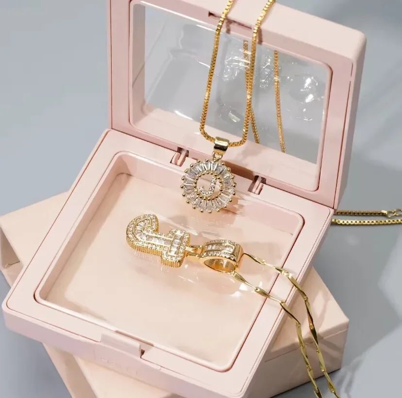 Klerona & Co | Zirconia Initial Necklace Set - My Store