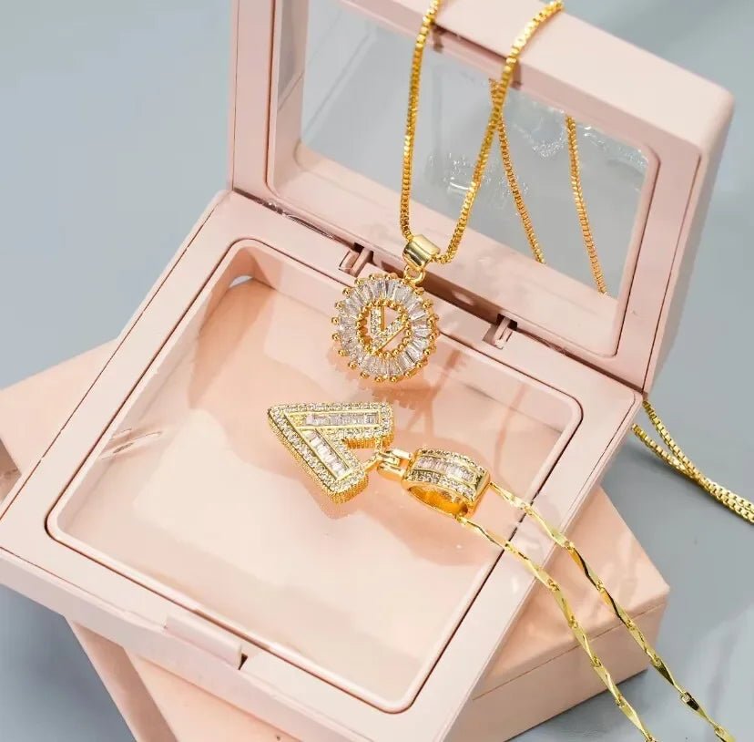 Klerona & Co | Zirconia Initial Necklace Set - My Store