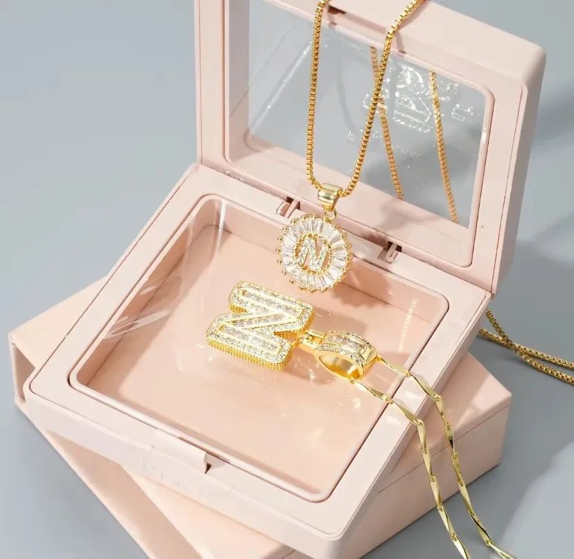 Klerona & Co | Zirconia Initial Necklace Set - My Store