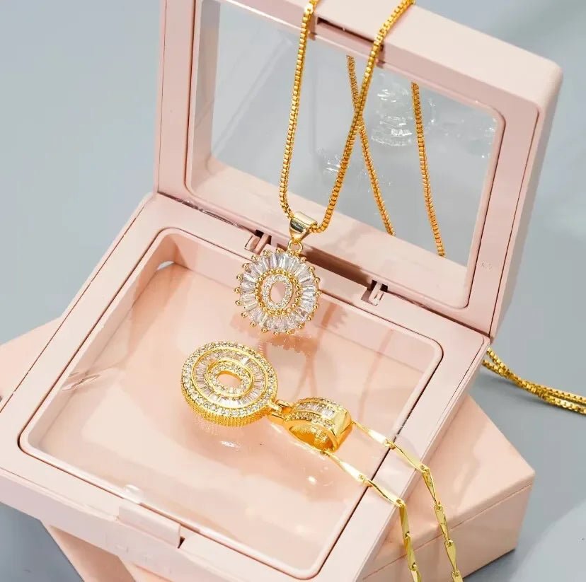 Klerona & Co | Zirconia Initial Necklace Set - My Store