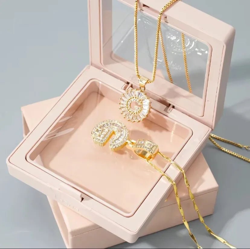 Klerona & Co | Zirconia Initial Necklace Set - My Store