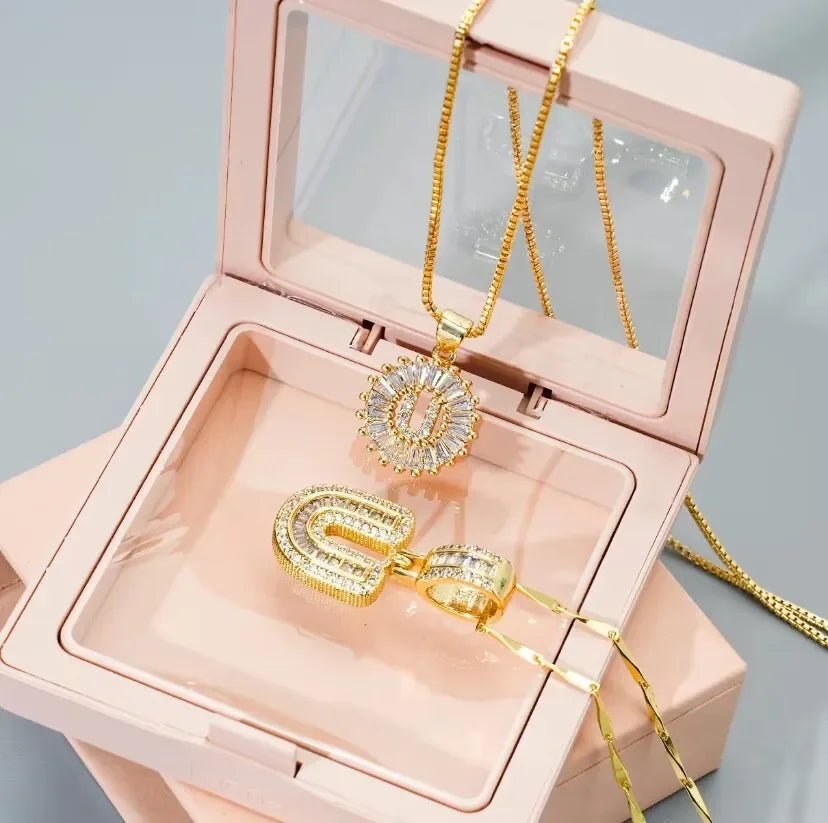 Klerona & Co | Zirconia Initial Necklace Set - My Store