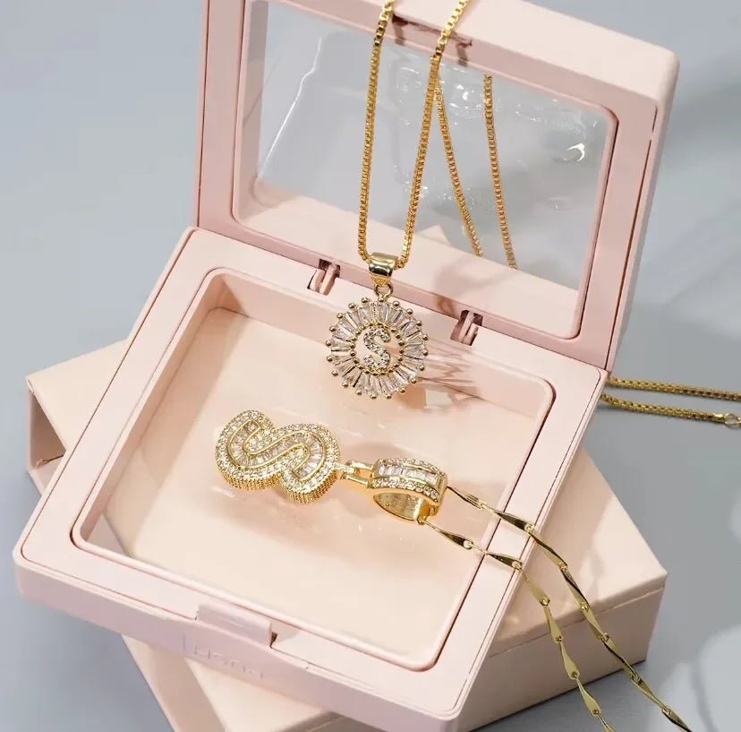 Klerona & Co | Zirconia Initial Necklace Set - My Store