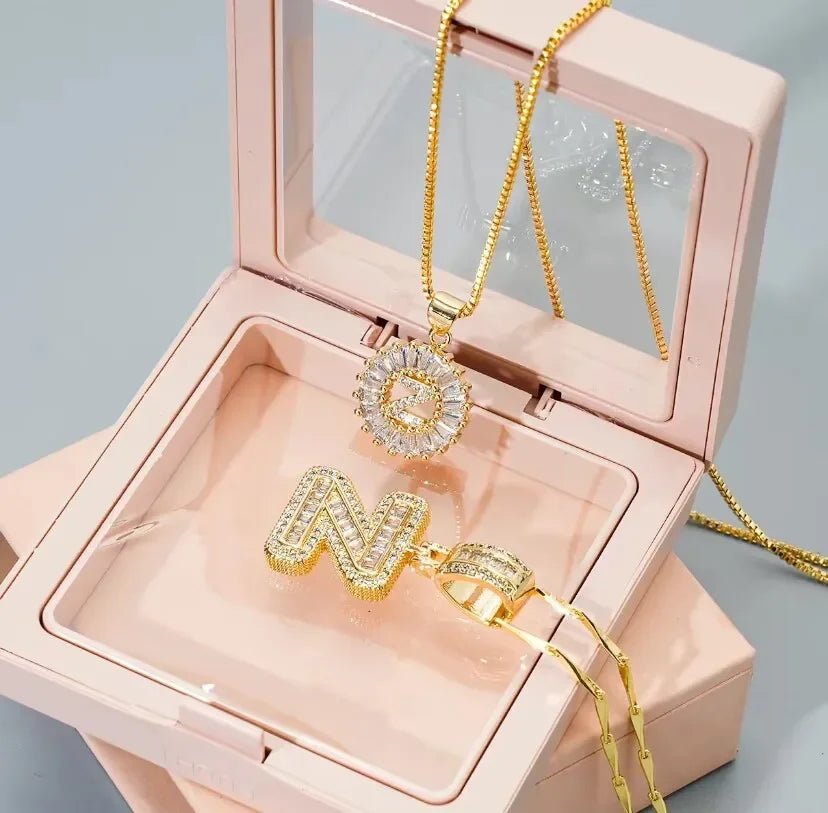 Klerona & Co | Zirconia Initial Necklace Set - My Store