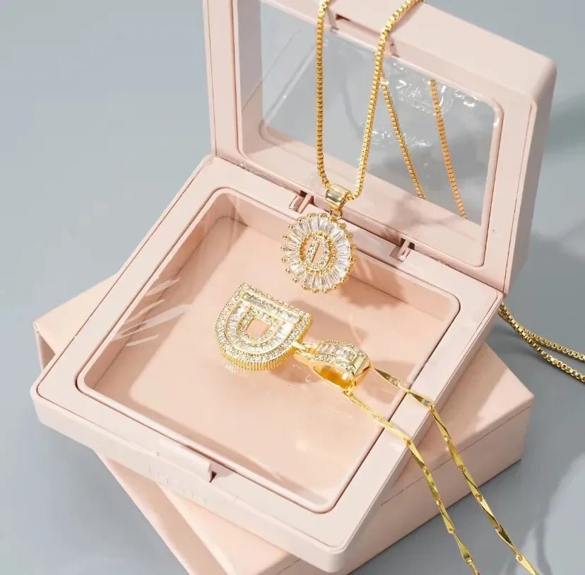 Klerona & Co | Zirconia Initial Necklace Set - My Store