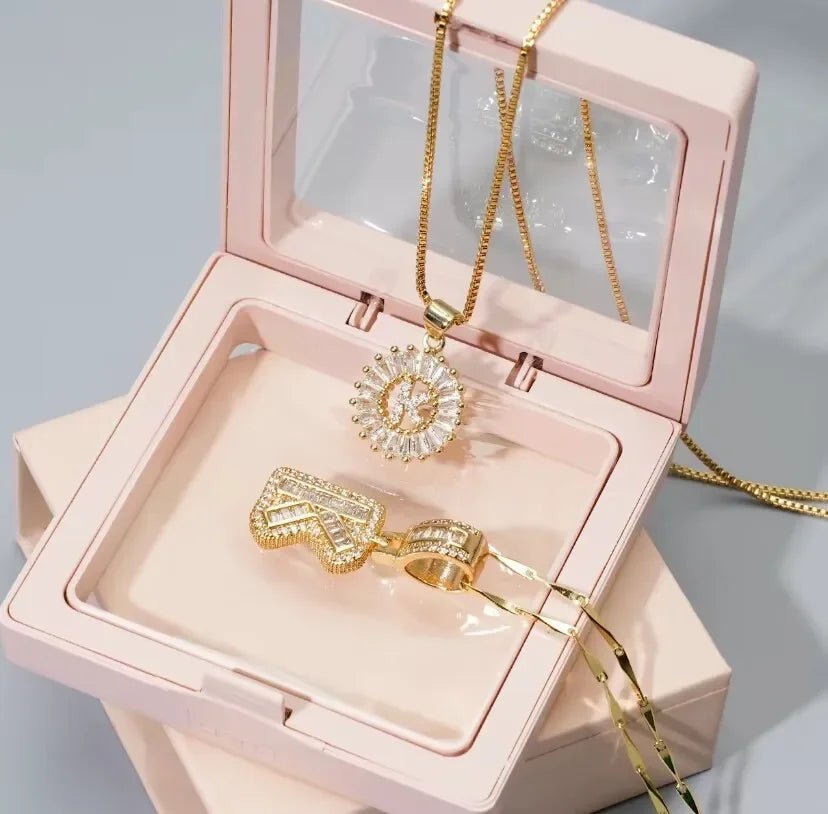 Klerona & Co | Zirconia Initial Necklace Set - My Store