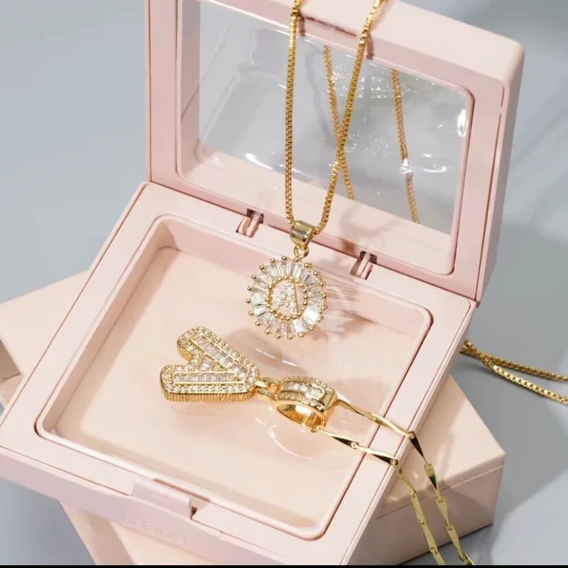 Klerona & Co | Zirconia Initial Necklace Set - My Store