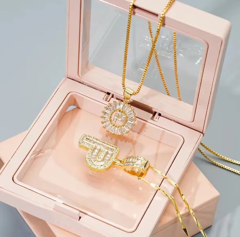 Klerona & Co | Zirconia Initial Necklace Set - My Store