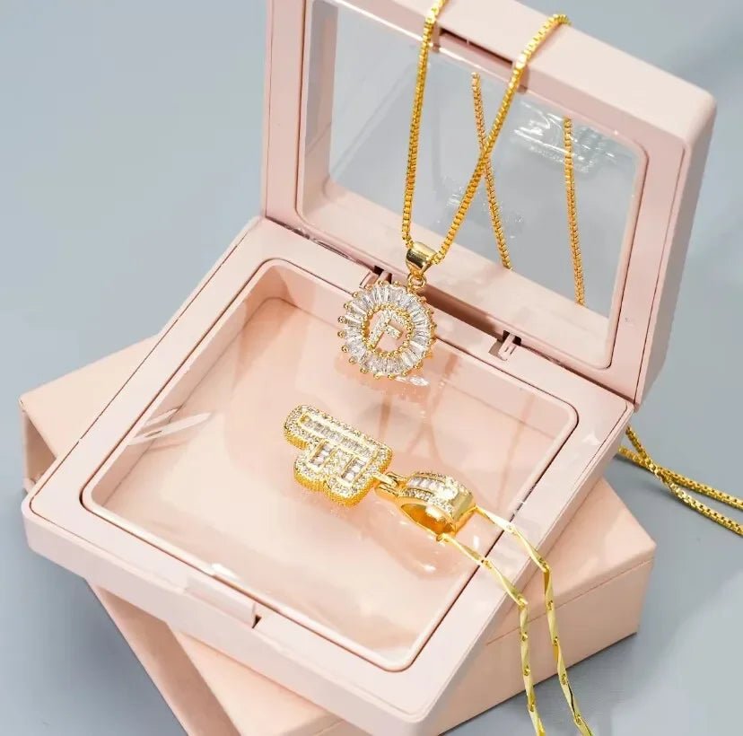 Klerona & Co | Zirconia Initial Necklace Set - My Store