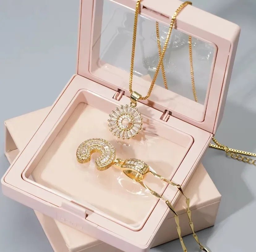 Klerona & Co | Zirconia Initial Necklace Set - My Store