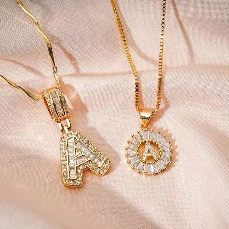 Klerona & Co | Zirconia Initial Necklace Set - My Store