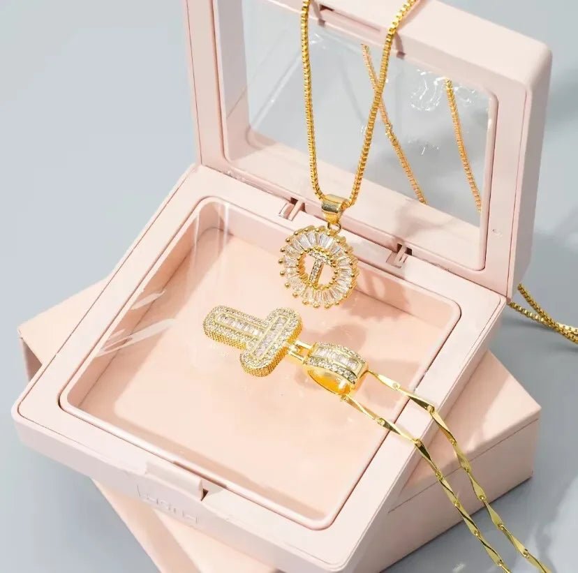 Klerona & Co | Zirconia Initial Necklace Set - My Store