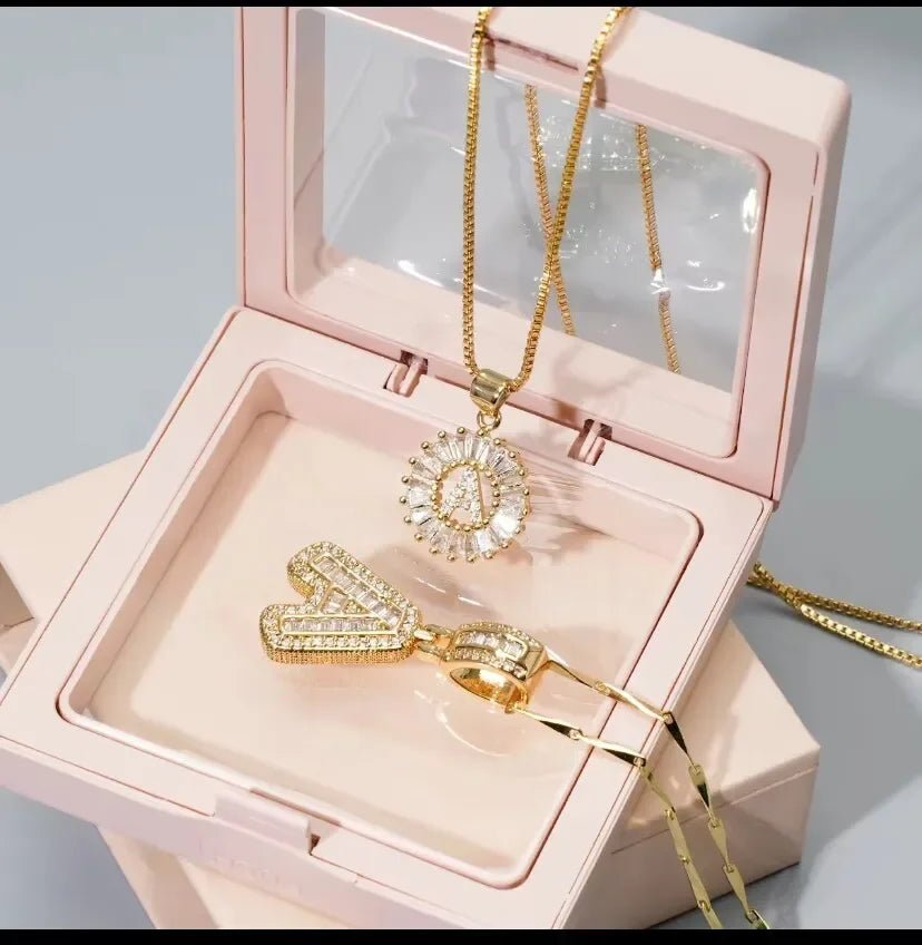 Klerona & Co | Zirconia Initial Necklace Set - My Store