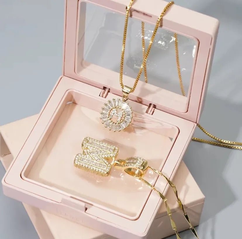 Klerona & Co | Zirconia Initial Necklace Set - My Store