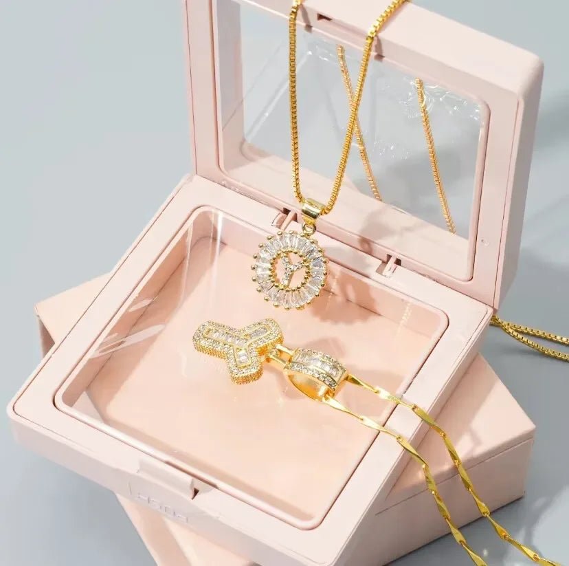 Klerona & Co | Zirconia Initial Necklace Set - My Store