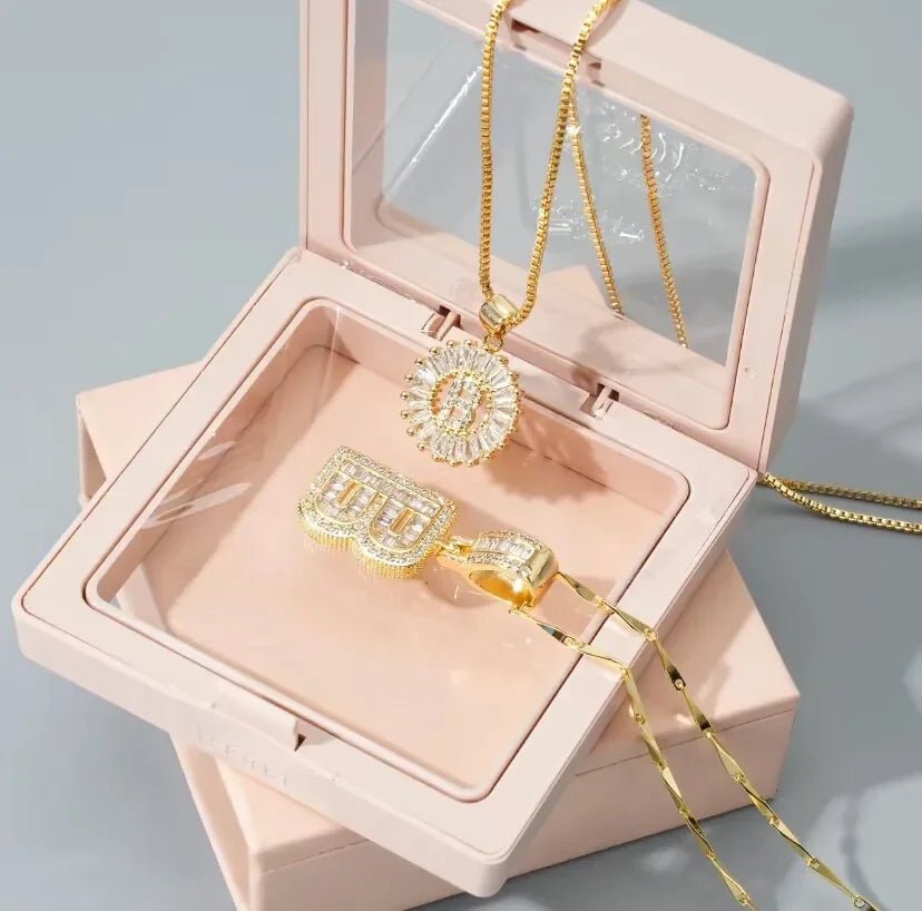 Klerona & Co | Zirconia Initial Necklace Set - My Store