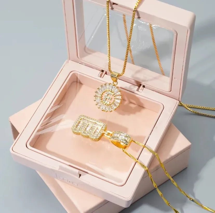 Klerona & Co | Zirconia Initial Necklace Set - My Store