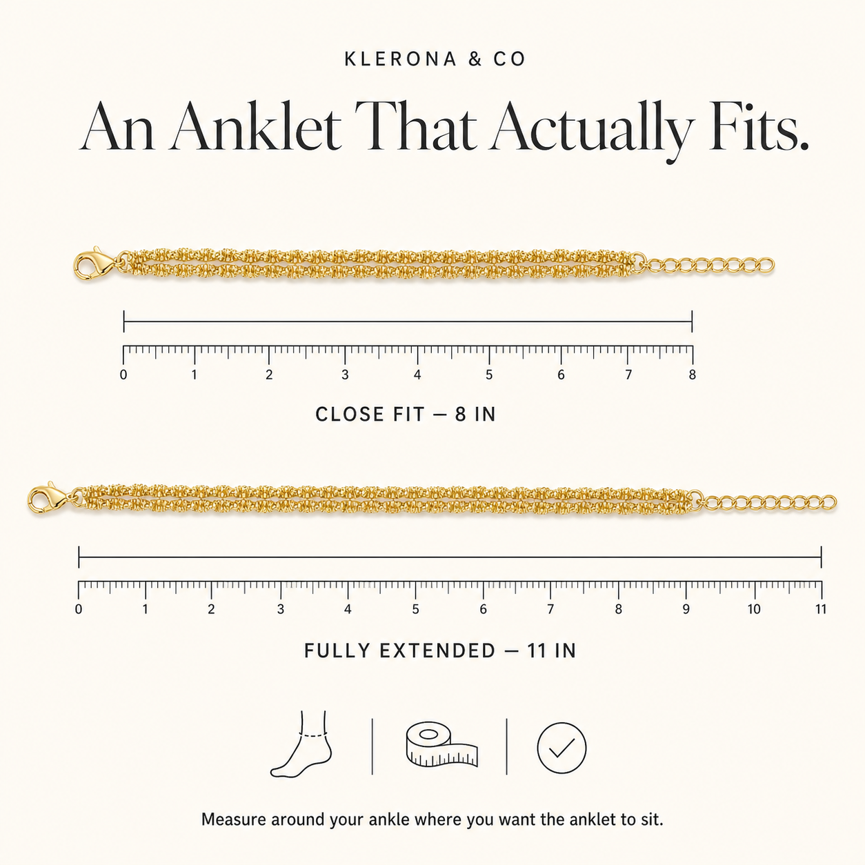 Klerona & Co | Dainty Drip Anklet