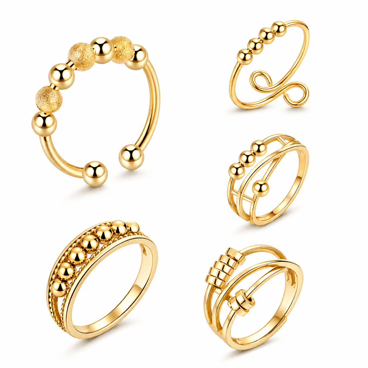 5 Piece Adjustable Toe Ring Set - Klerona & Co