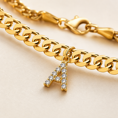 2 Piece Initial Anklet Set