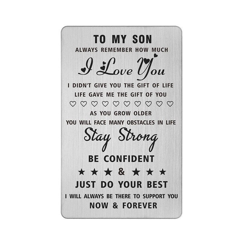 To My Son Wallet Card