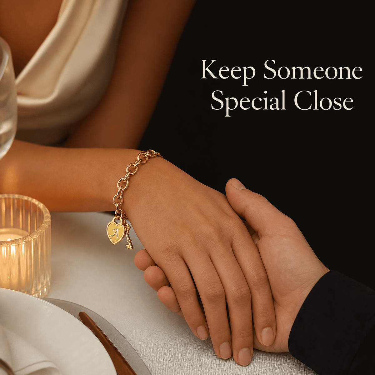 Initial Heart Key Bracelet - Klerona & Co