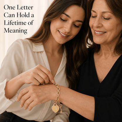 Initial Heart Key Bracelet - Klerona & Co