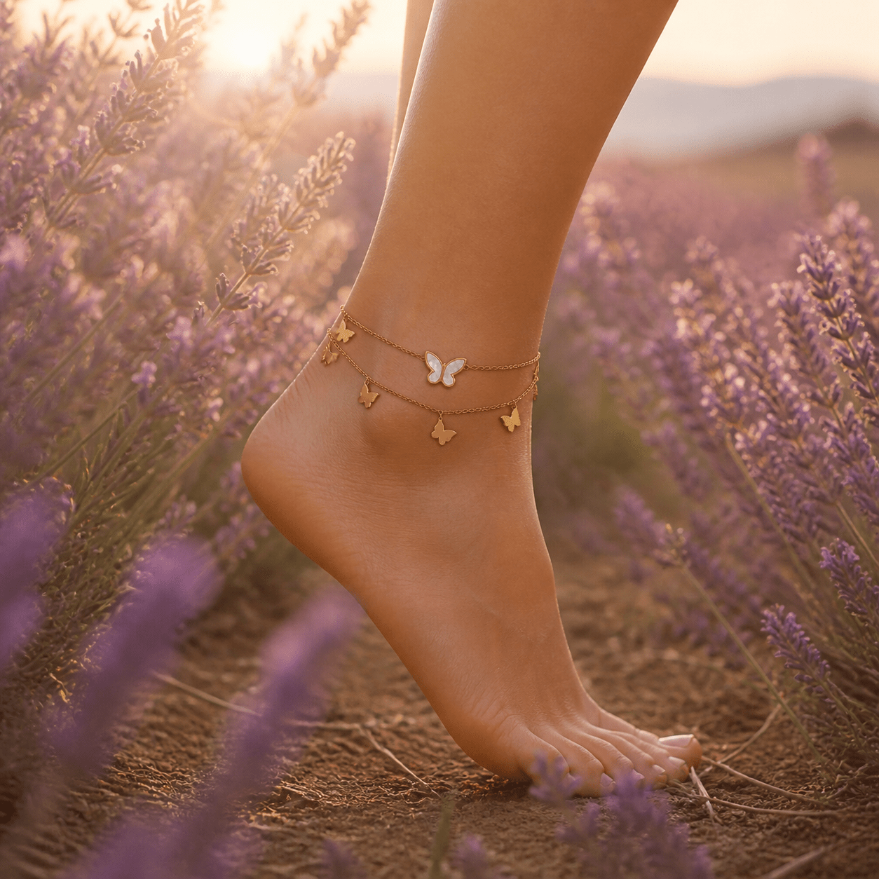 Klerona Butterfly Anklet - Klerona & Co