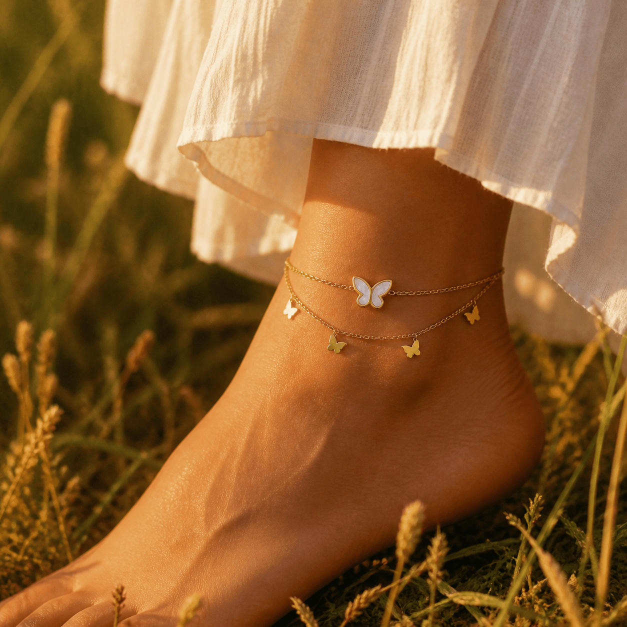 Klerona Butterfly Anklet - Klerona & Co