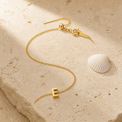 Klerona Classic Initial Anklet - Klerona & Co