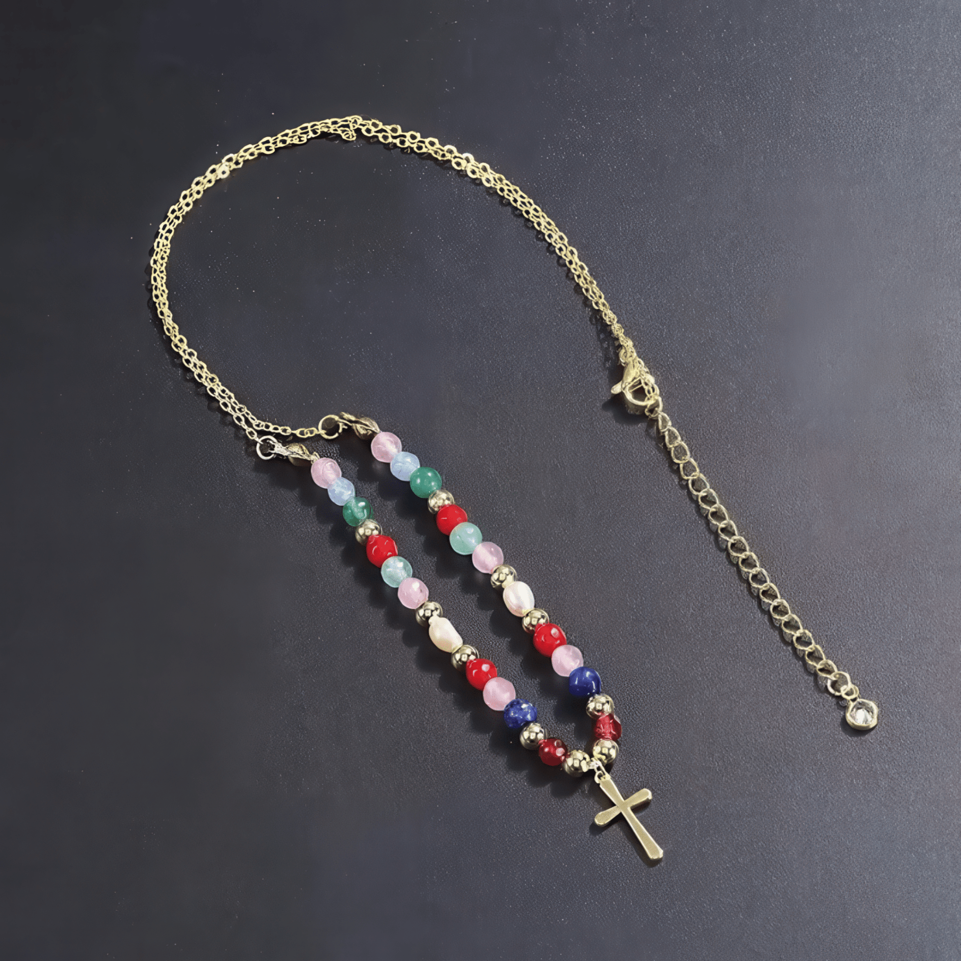 Klerona & Co Beaded Cross Necklace - Klerona & Co