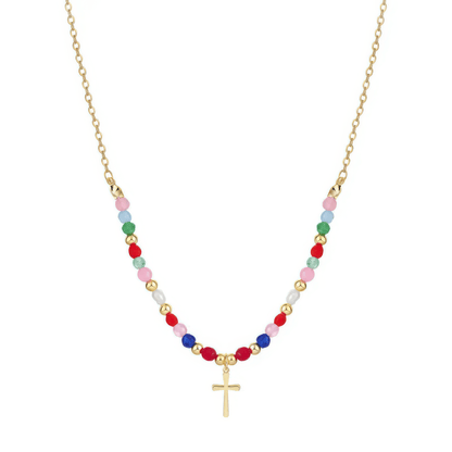 Klerona & Co Beaded Cross Necklace - Klerona & Co