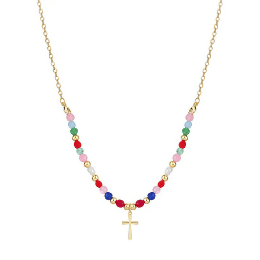 Klerona & Co Beaded Cross Necklace - Klerona & Co