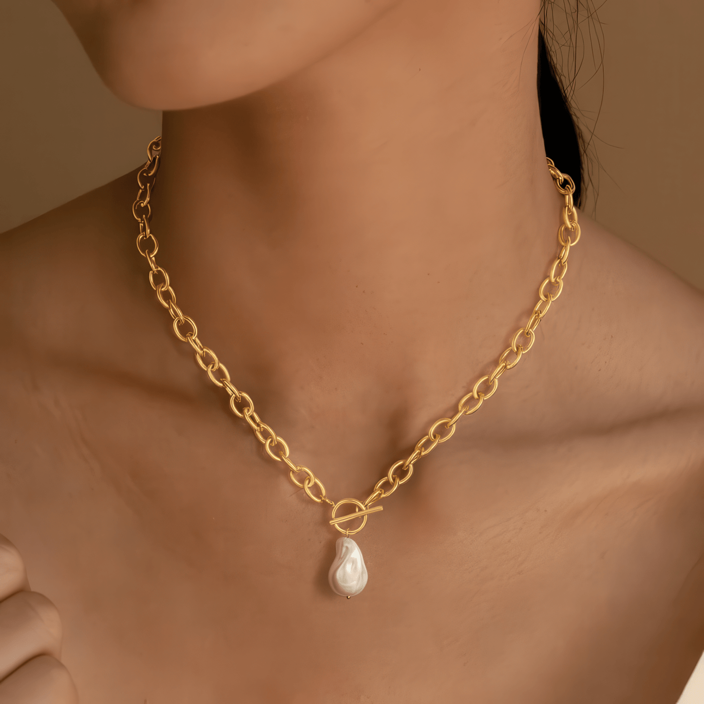 Klerona & Co. Bold Hammered Cross Necklace - Klerona & Co