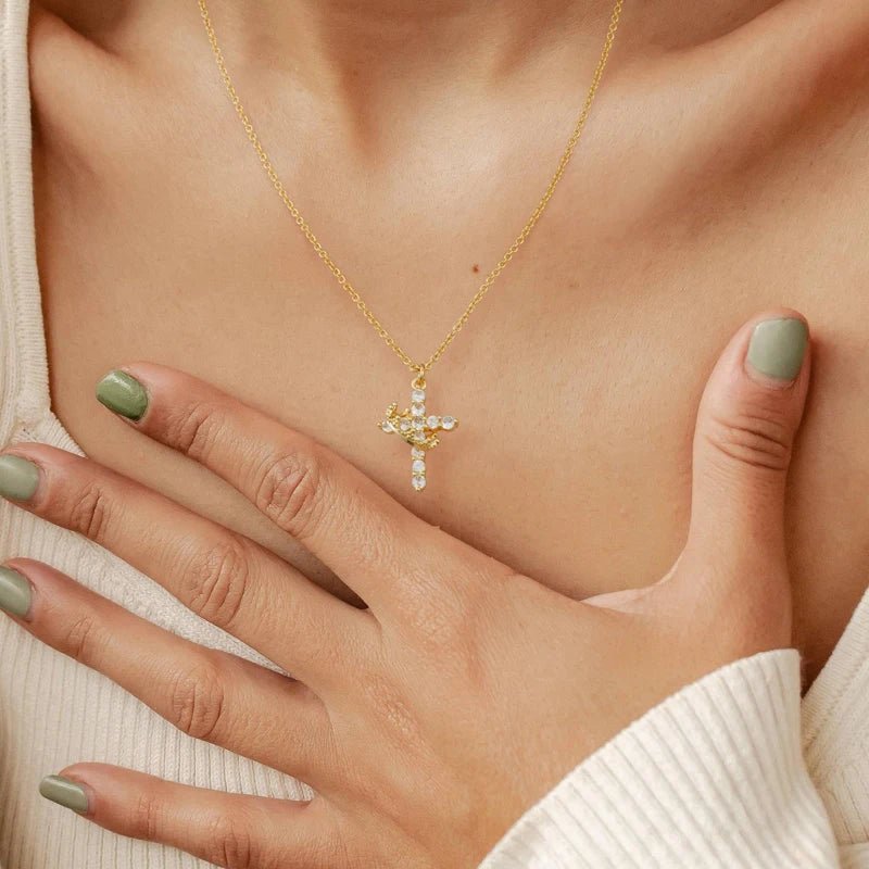 Klerona & Co Crown and Cross Necklace - My Store