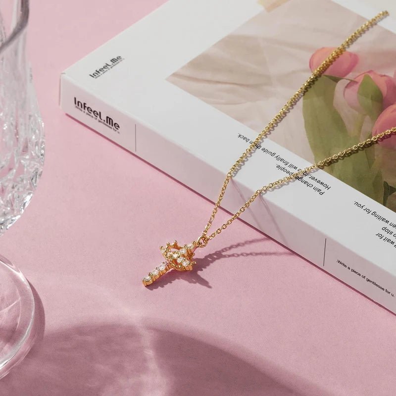 Klerona & Co Crown and Cross Necklace - My Store