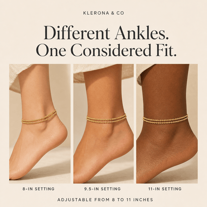 Klerona & Co | Dainty Drip Anklet - Klerona & Co