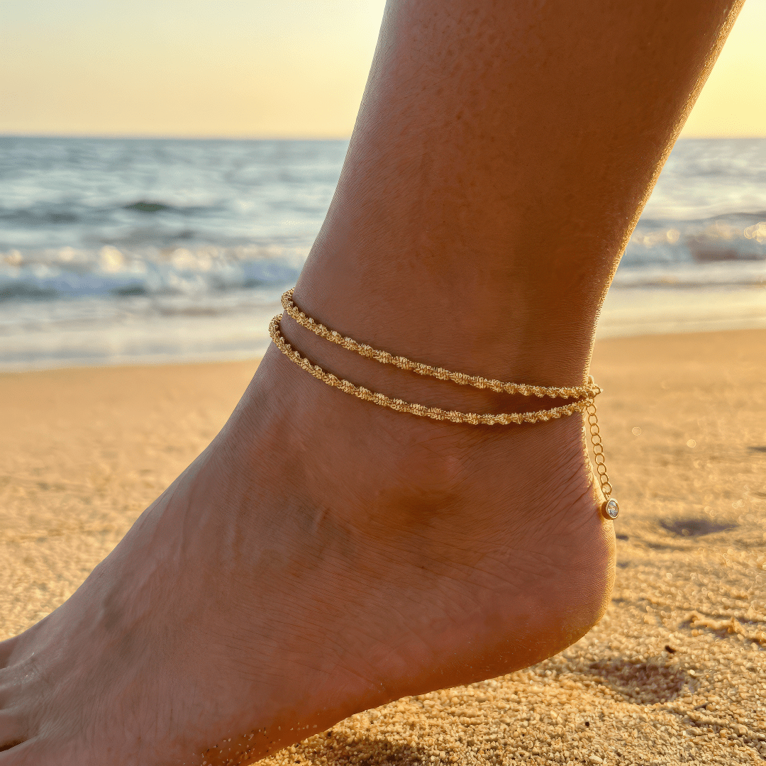 Klerona & Co | Dainty Drip Anklet - Klerona & Co
