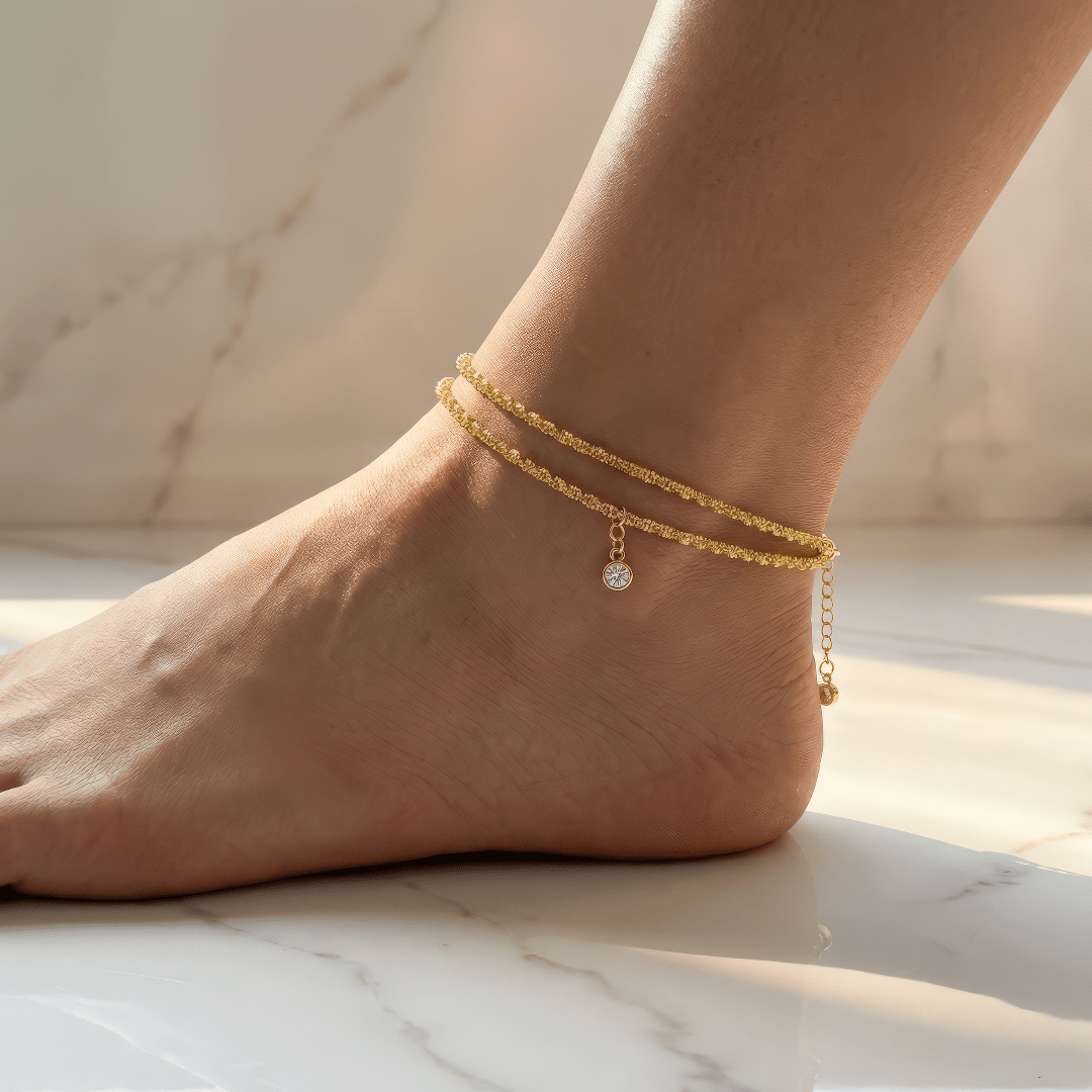 Klerona & Co | Dainty Drip Anklet - Klerona & Co